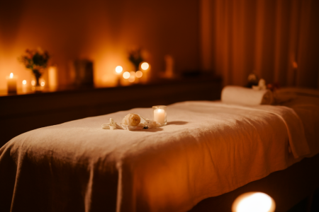 salle-massage-table-linge-blanc