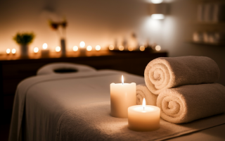 salle-massage-table-serviettes-bougies