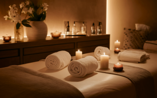 salle-spa-table-massage-serviettes-bougies