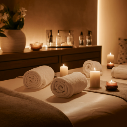 salle-spa-table-massage-serviettes-bougies