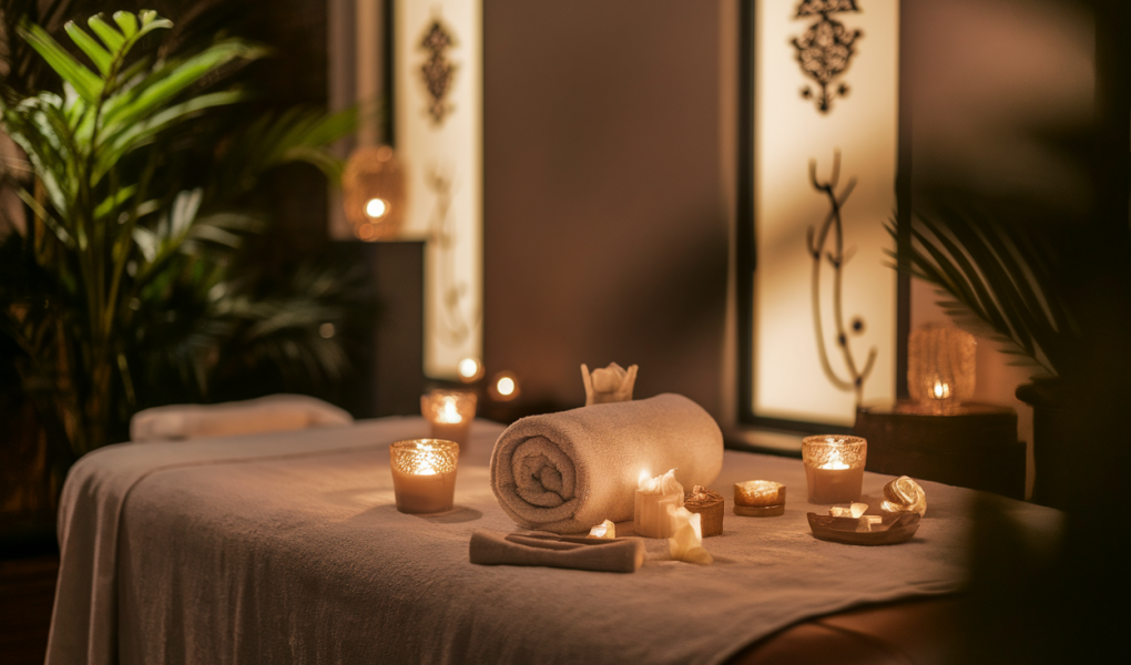 salle-spa-table-massage-serviettes-bougies
