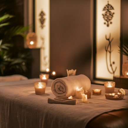 salle-spa-table-massage-serviettes-bougies