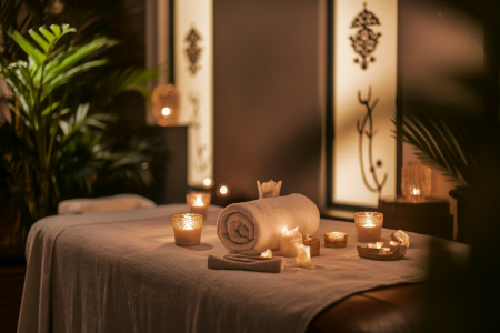 salle-spa-table-massage-serviettes-bougies