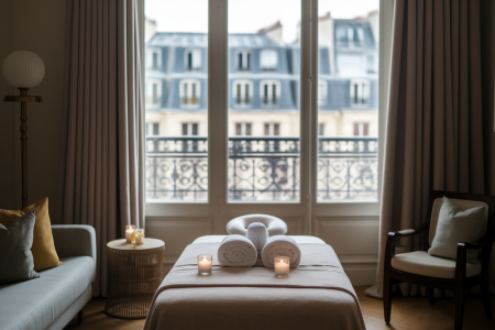 salon-paris-table-massage-serviettes-fenetre