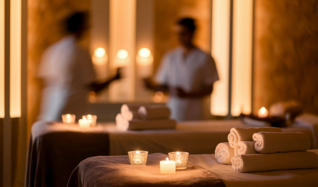 spa-tables-serviettes-bougies-ambiance