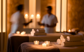 spa-tables-serviettes-bougies-ambiance