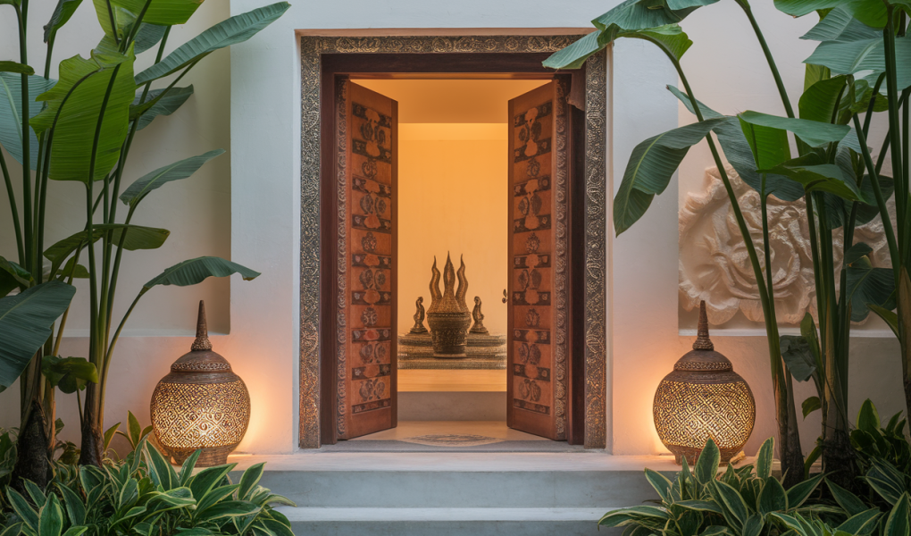 spa-thai-porte-entreouverte-plantes