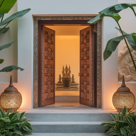 spa-thai-porte-entreouverte-plantes