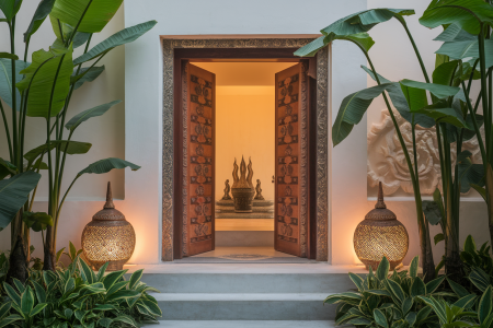 spa-thai-porte-entreouverte-plantes