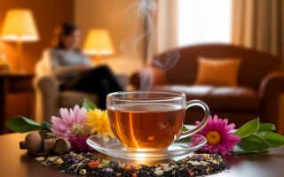 tasse-tisane-table-bois-fleurs