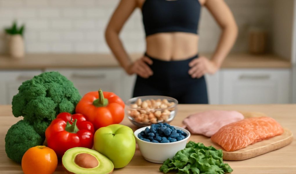 nourriture-saine-cuisine-fruits-legumes-proteines