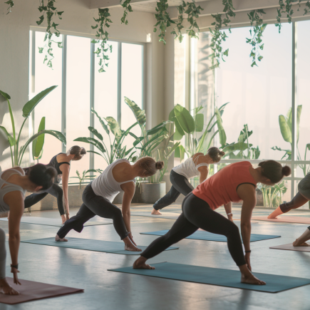 groupe-yoga-studio-lumineux-plantes
