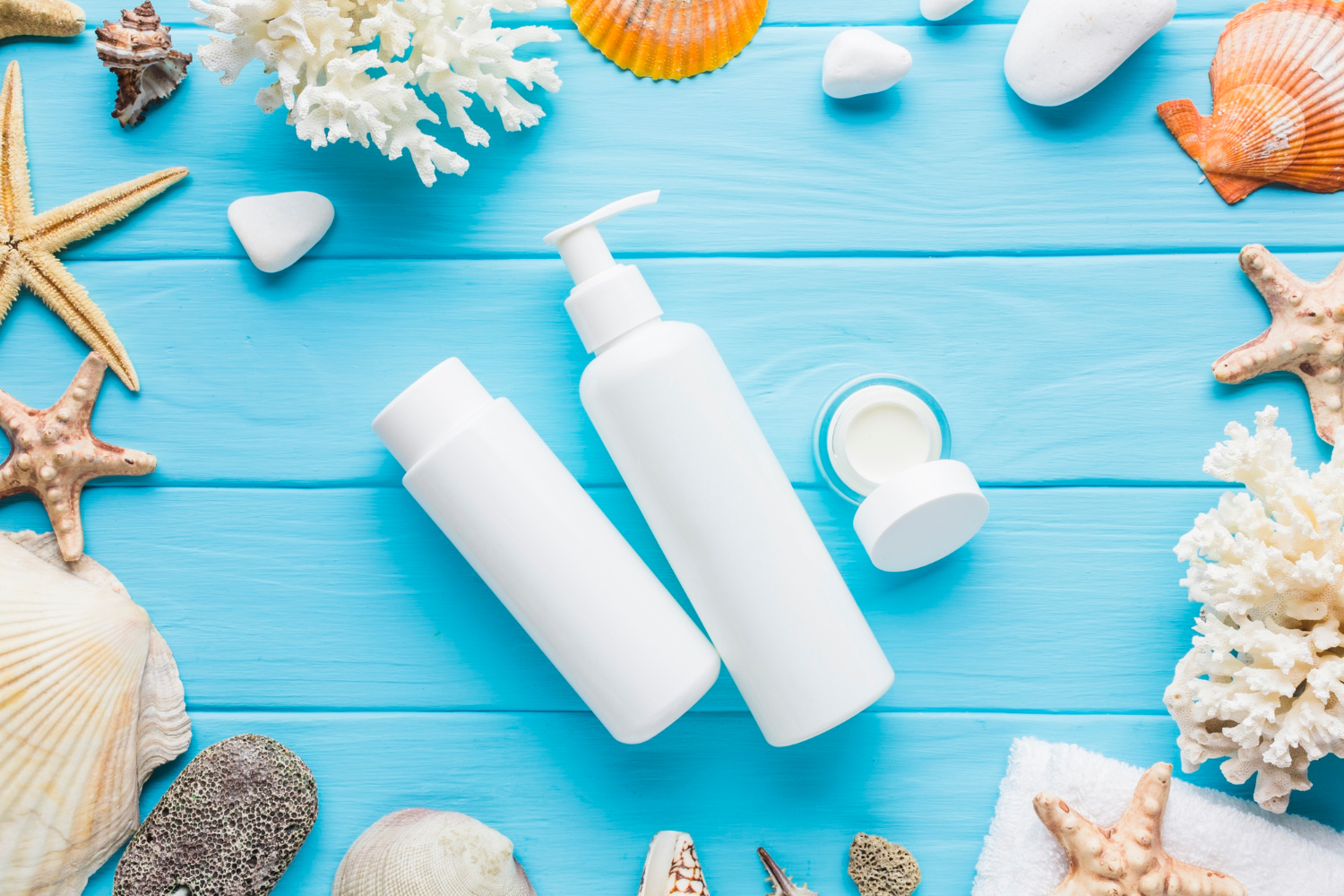 Nature morte de spa avec des produits de beauté